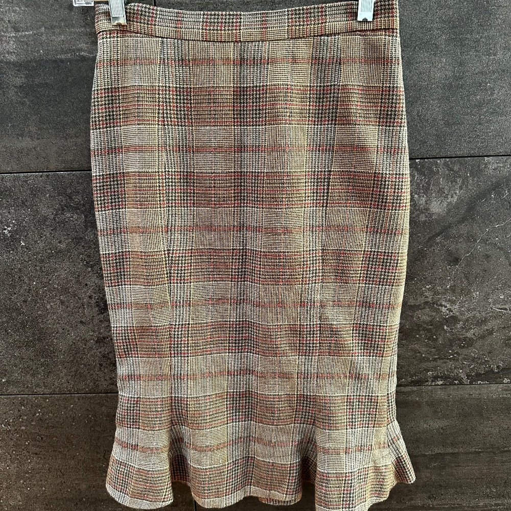 Vivienne Westwood Anglomania Beige Plaid Skirt Size 38